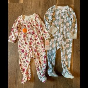 Two NWT Carter’s Just One You Sz 6 Mo. & 6-9 Mo. Sleepers
